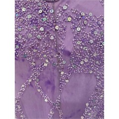 Lavender hand beaded Halter-Sequin Evening Gown on stretch. Attitudes by.Debra