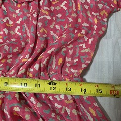 VTG Diane Freis Pink Boho Prairie Dress Ruffle Tiered Sheer Georgette M/L Dainty