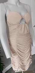 Pink Vanilla Ruched Strappy Mini Dress Size 10 New