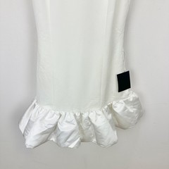 Lulus Superb Aura White Ruffled Drop Waist Mini Dress Bubble Hem Party XS NWT