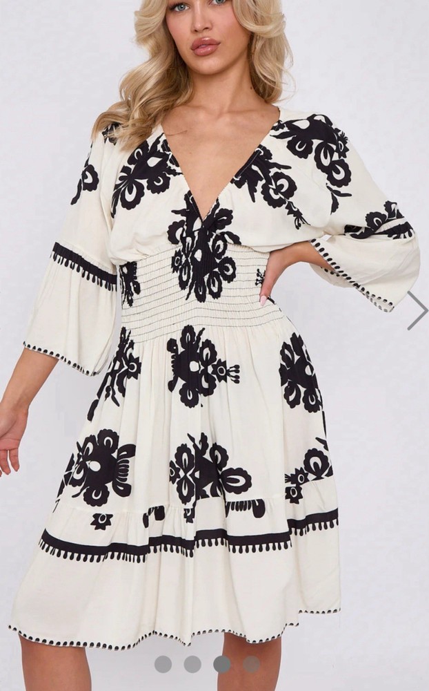 SUMMER BOHO DRESS One Size Uk 8-16 Festival Holiday Dress summer