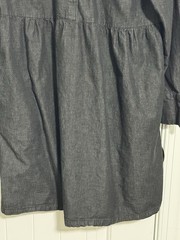 Nine West Lightweight Black Denim Shirt Dress Medium