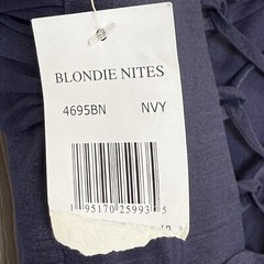 Blondie Nites Navy Prom Rosette Corset Evening Dress Gown Sz 1 Juniors 4695BN