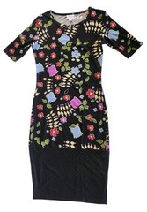 Lularoe Julia Tulip Floral With Dipped Dot Hem XXS