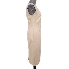 Ann Taylor Dress Womens 6T Tall Light Pink Lined Stretch Cotton Zip Sheath