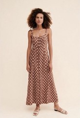 New! Faherty Kendall Linen Palm Tree Maxi Dress Size XS