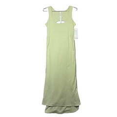 Lululemon Women&rsquo;s Open-Back Midi Dress Size 10 Dewy Green Sleeveless Stretch