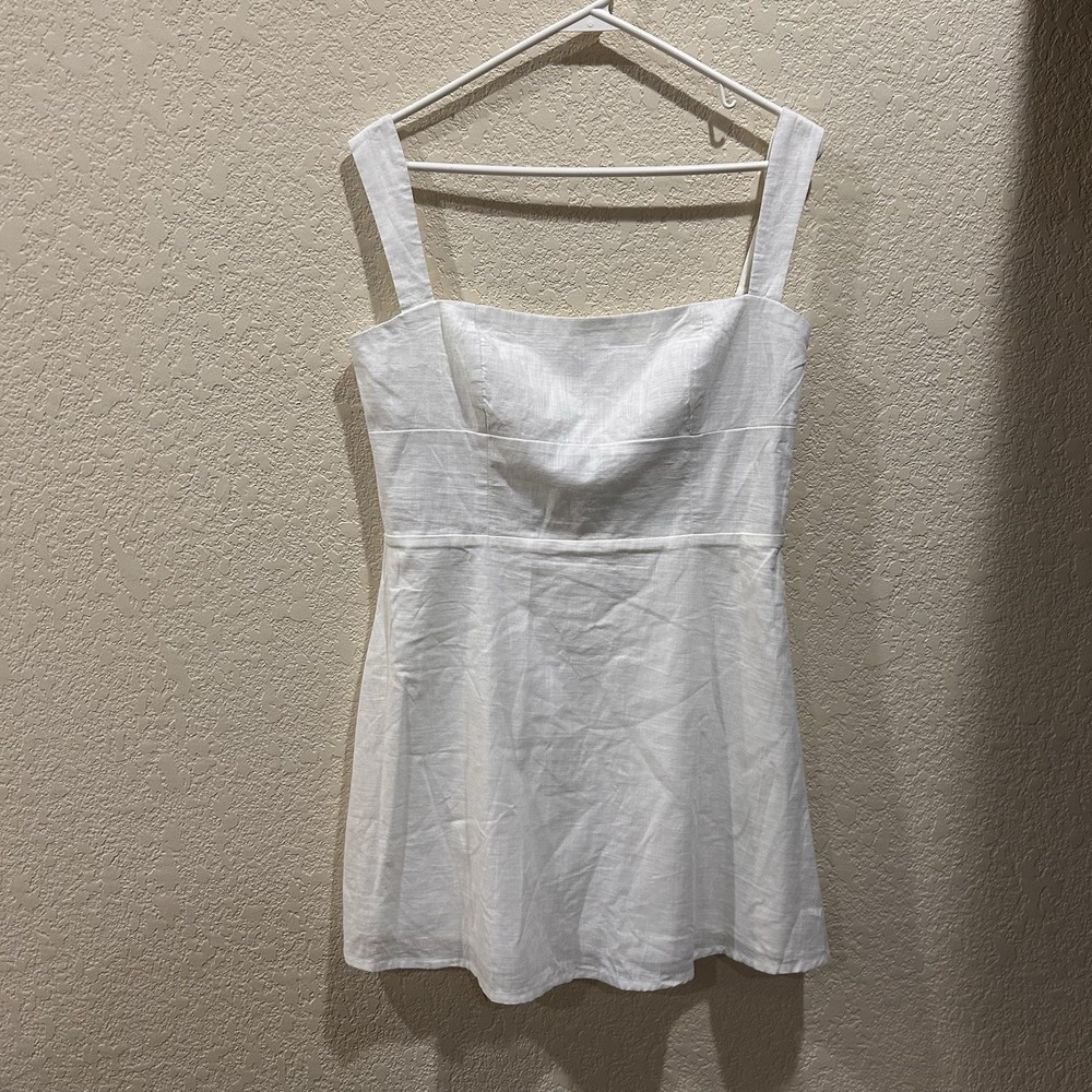 Billy J Boutique White Mini Dress Size 14 Adjustable Straps