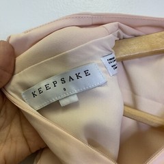 Keepsake The Label Women&rsquo;s Blush Asymmetrical Dress Pink Cream Size S #ii