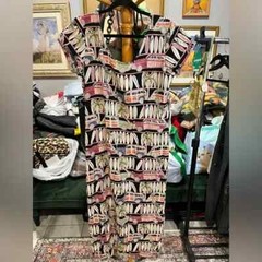 Weekend Traffic 90s Surfboards Woodie Cars Print cap sleeve column Dress