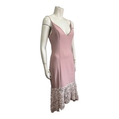 Maria Bianca Nero Milly Blush Pink Midi Slip Dress Size 8 Sexy Romantic Lace
