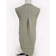 C&C California 100% Linen Dress Pockets Olive Green Women&rsquo;s Size S