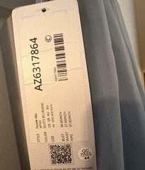 Azazie Alia Dusty Blue Chiffon Formal Dress US 4 Pleated Sweetheart Neckline