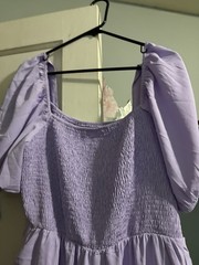 Shein Women’s Purple Smocked Square Neck Puff Sleeve Maxi Dress XL