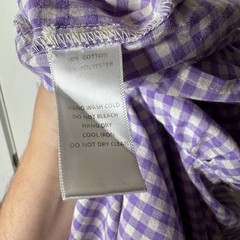 Things Between Maeve Cotton Gingham Purple Midi Dress Size Small