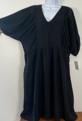 Black Dolman Sleeve Ophelia Roe 1X Midi Dress
