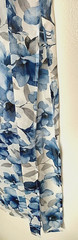 Calvin Klein 100% polyester multi-color floral s/s extra long tunic/ dress XS