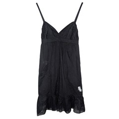 Touch by Alyssa Milano Chicago White Sox Dress Large Black Cotton MLB Semi Sheer