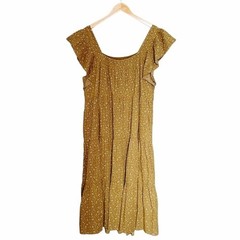 NWT Madewell Daisy Stitch Ruffle Sleeve Flowy Midi Dress Weathered Olive Size 2X