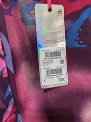 Next purple digital print chiffon drape one shoulder cocktail dress 8 10 new