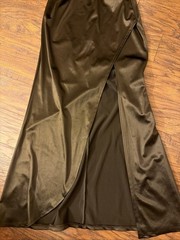 Honey And Rosie Brown Small Long Satin Dress Holiday Prom Dance Padded Bra