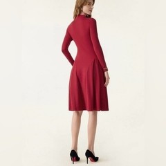 OGL MaxWarm Mockneck Knee Length Brami Dress Luxe Red Size XS NWT