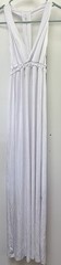 Brightlytwisted Maxi Dress Womens Small White Ruched Sleeveless Boho Made USA