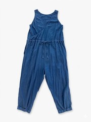 ESBY Apparel Jumper Dress Womens Blue Sz L Japanese Cotton BOHO Prairie D-String