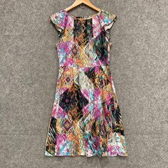 Ojay Dress Womens Size 10 Multicolour Sleeveless A-Line Cotton Blend 25004