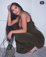 Givenchy Maxi Dress Stud-embellished Knit Bottle Green Size Medium $3275 NWT