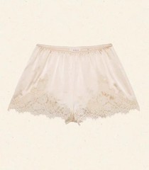 Doen lace patchwork silk vest shorts set