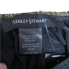 Ashley Steward Womens 18/20 Gold Foil Black 1/2 Sleeve Fitted Mermaid Dress NWT
