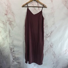 Madewell Dress Womens Small 4 Red Maroon Burgundy Silk Tank Slip Shift