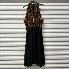 Retro Stage Dress Size XL Black Wedding Cocktail Party Y2K Revival Holiday Chic