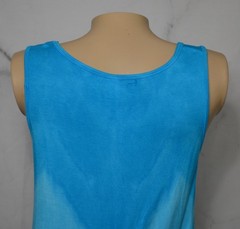 INDIA BOUTIQUE Blue Tie Dye Sleeveless Dress Free Size Stretch Jersey Unlined