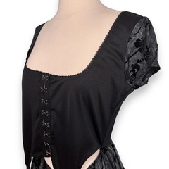 Current Mood Dolls Kill Black Goth Asymmetrical Hem Layered Dress Size Large