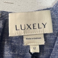 Luxely Chambray Blue Sleeveless Maxi Dress Size 12 Linen Blend New