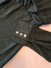 Adrienne Vittadini Long Sleeve Collared Belted Shirt Dress NWT XL Dark Green
