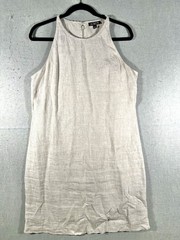 J Crew Women’s MT Cotton Dress Gray Sleeveless Shift Minimalist Summer Casual