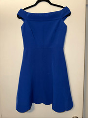 Camilyn Beth Women’s Sz 2 Off The Shoulder Sleeveless Mini Dress Royal Blue GUC