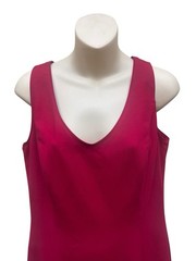 White House Black Market Sheath Dress Pink Sleeveless Size 8 Career Midi
