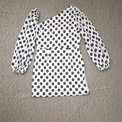 Lovers and Friends Andy Mini Dress Revolve Polka Dot One Shoulder Size L NWT