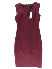 WHITE HOUSE BLACK MARKET Womens Sleeveless Above The Knee Sheath Dress