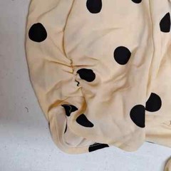 NEW! Vintage-Style Crepe Short Sleeve Midi Dress, Beige Polka Dot – A New Day