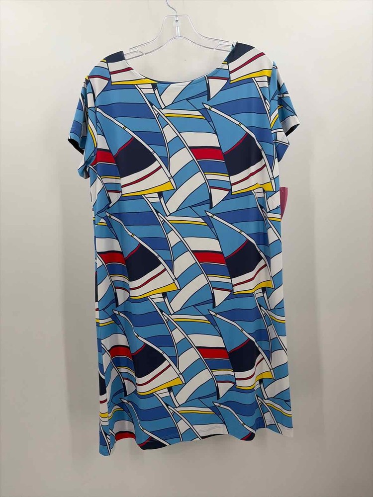 Pre-Owned Sailor Sailor Blue Size Large Knee Length Short Sleeve Dress