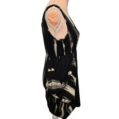 Alythea Sleeveless Tie Dye Draped Sides Mini Dress