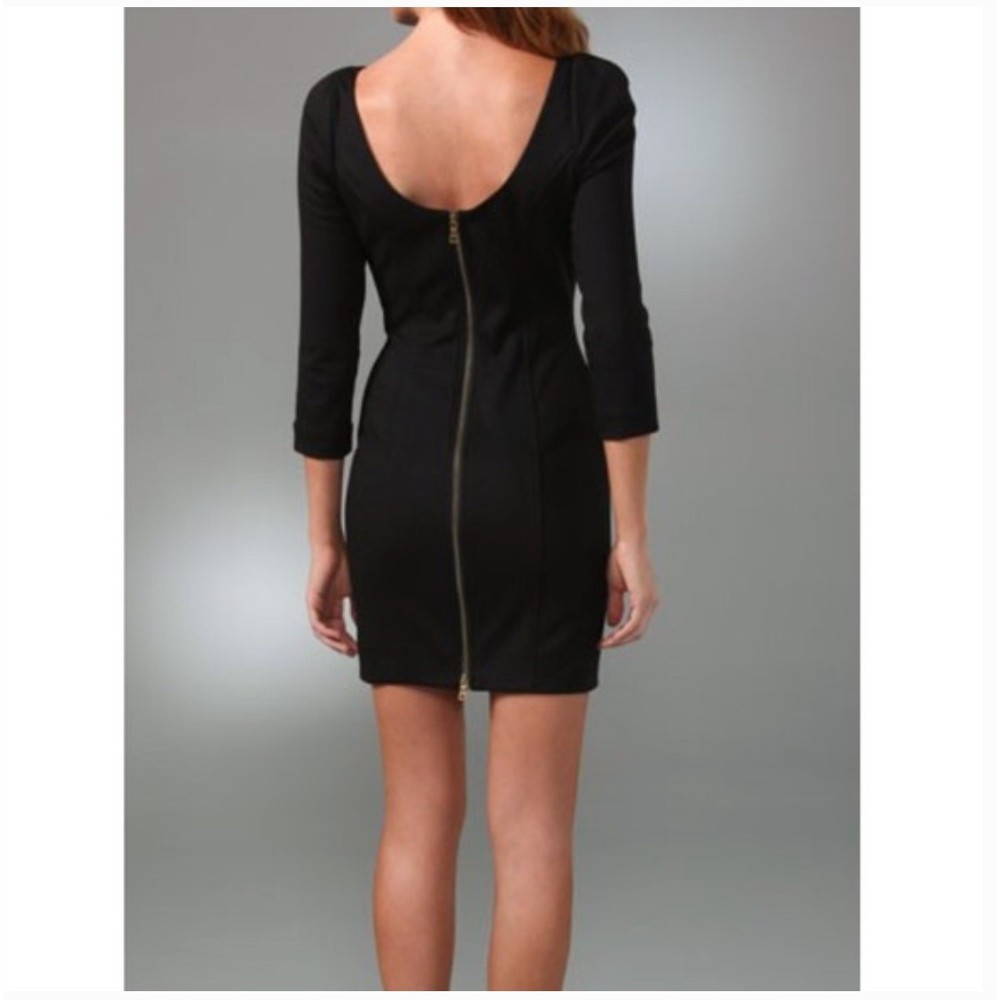 Diane von Furstenberg Arita Black Puff Sleeve Mini Dress Size 12