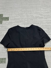Theory Shirt Dress Womens 6 Black Wool Bodycon