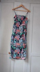 ASOS multicoloured graphic print pattern cami midi dress| Size 6 | 100% cotton