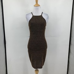 Ibiss Dress Womens XS Extra Small Muti Glare Retro Sparkle Bodycon Mini Halter